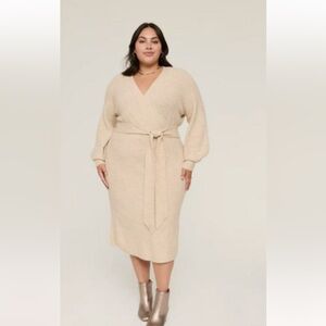 Lane Bryant Oatmeal Sweater Dress NWT